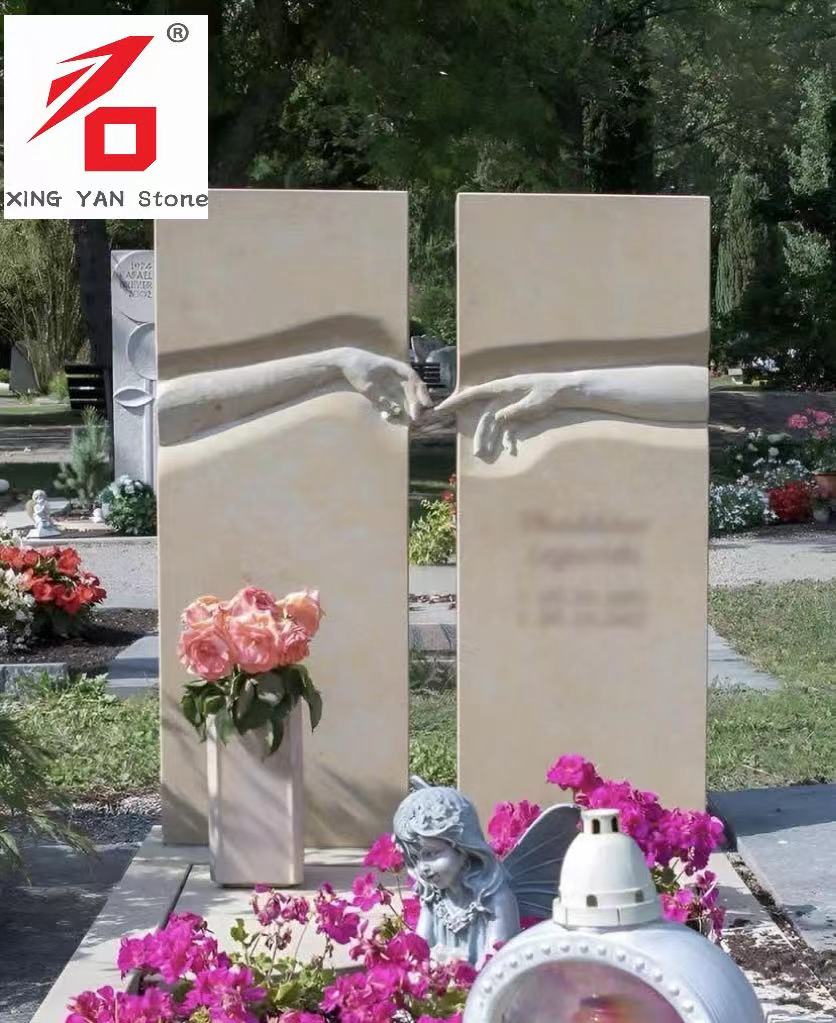 China Xingyan Manufacturing Huangshayan Hand Touch Tombstone