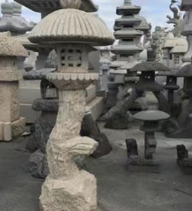 Lot Granite Stone Lanterns สำหรับการตกแต่งสวน