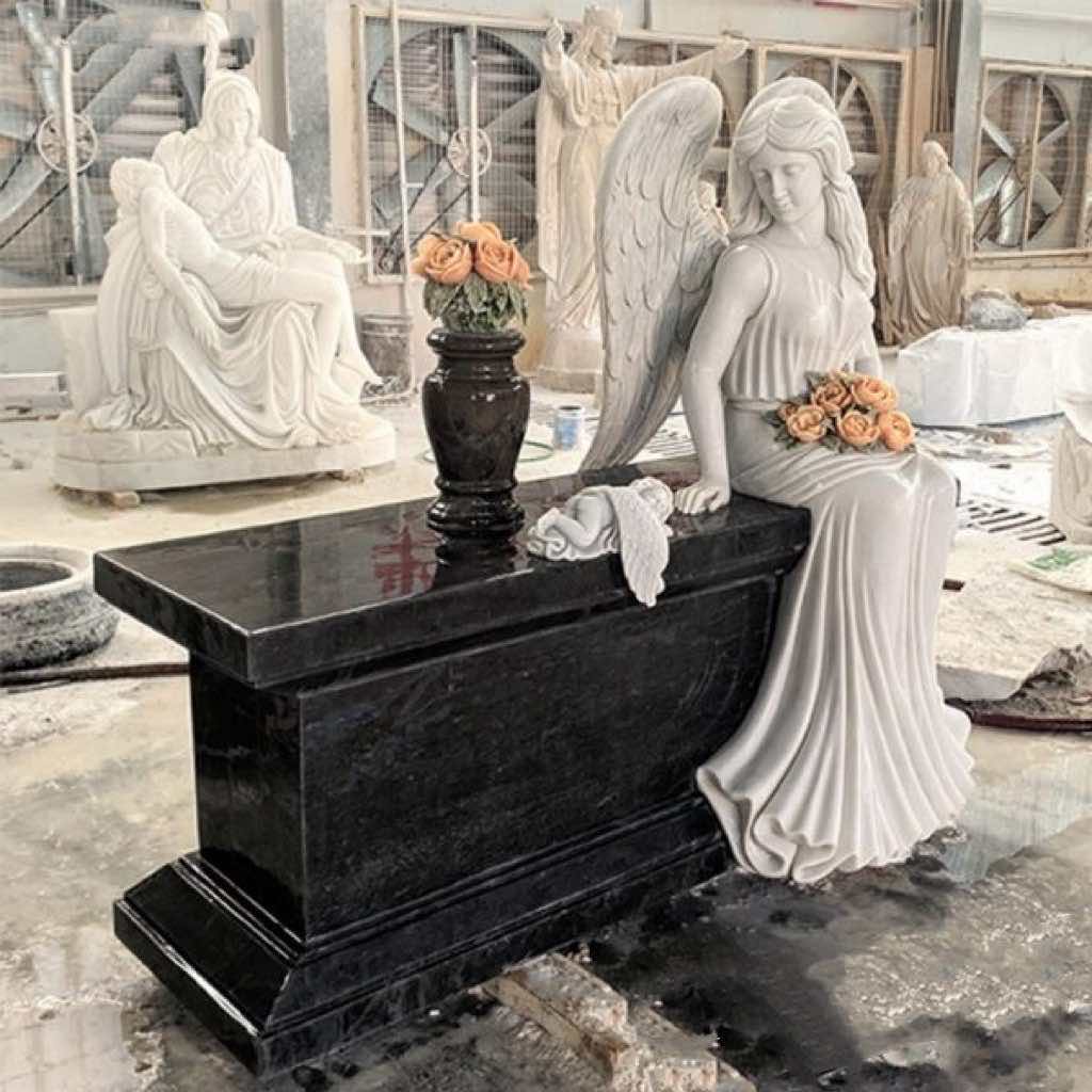 ศิลาจารึกหลุมศพหินอ่อน Xingyan Angel Guardian